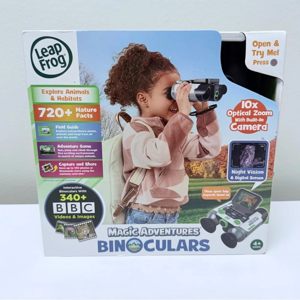 New LeapFrog Magic Adventures Binoculars w/Camera, Night Vision, Adventure Games